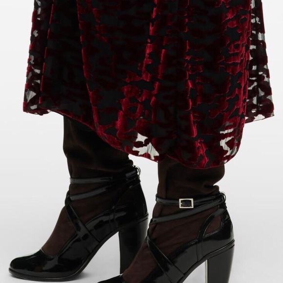 ZARA Velvet Silk Draped Long Dress Limited Edition - Picture 7 of 15